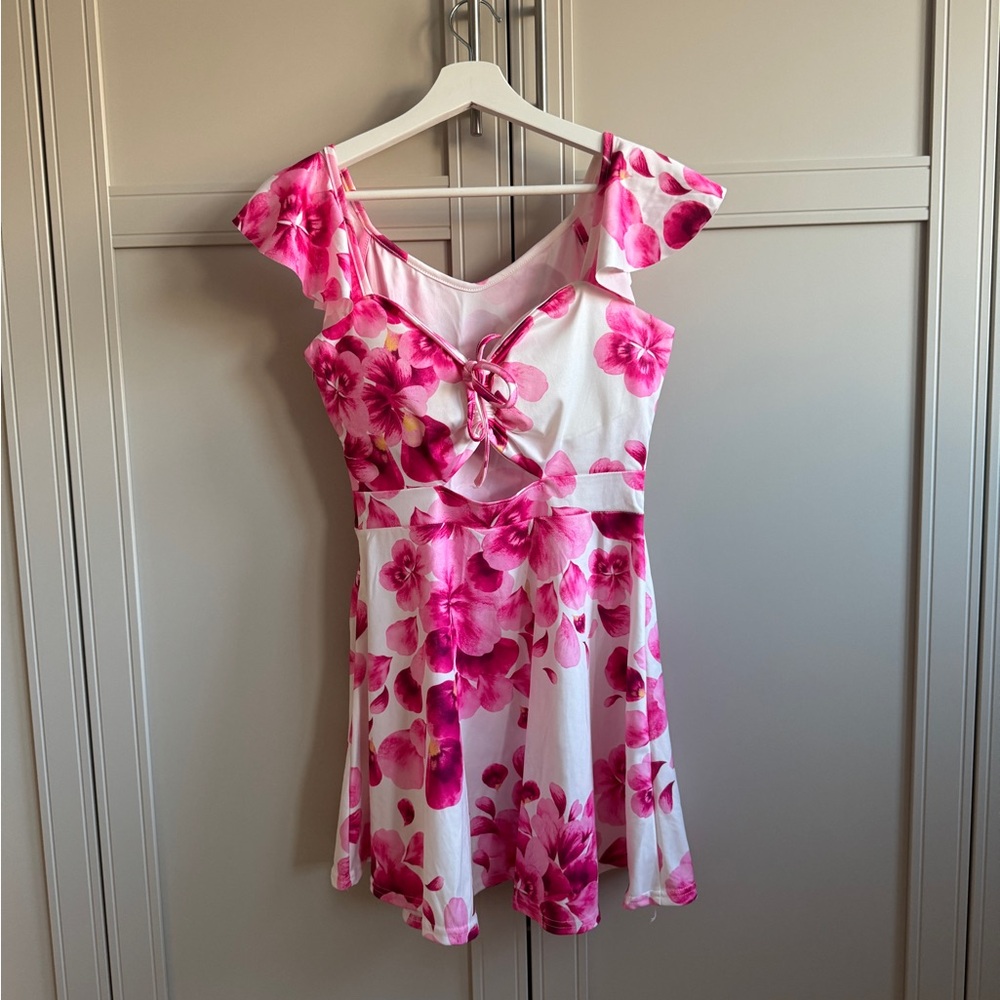 Floral Pink Mini Dress